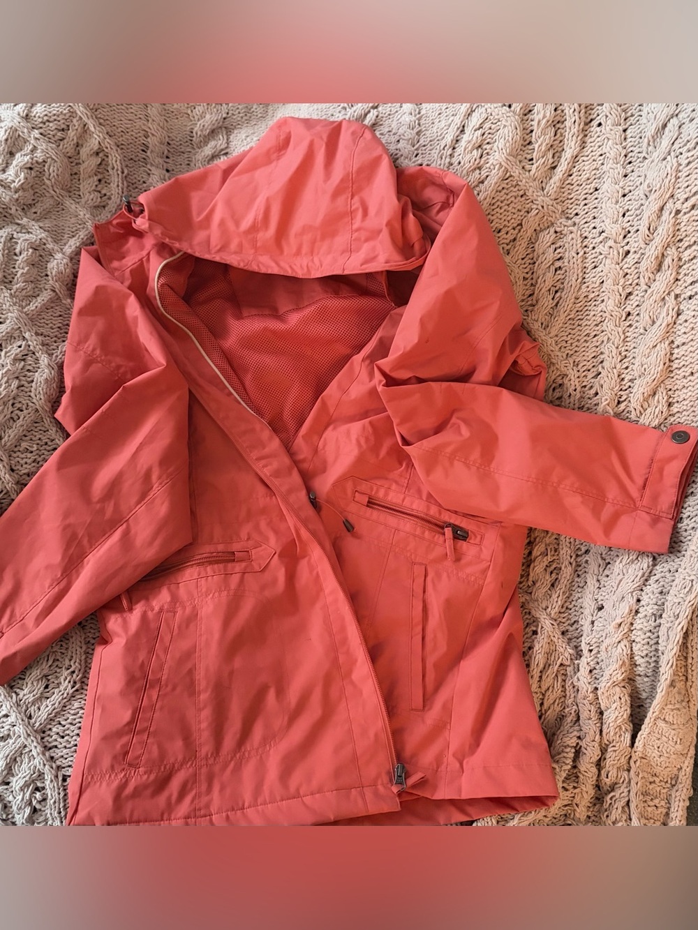 Natural Reflections Coral Hooded Jacket